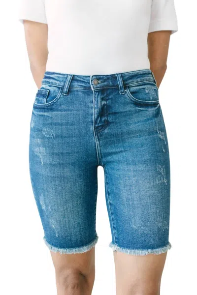 Judy Blue Basic In My Bermudas Shorts In Medium Wash In Multi