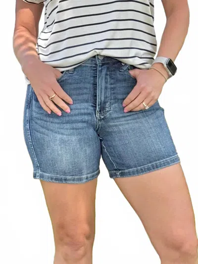 Judy Blue Best Day Ever Tummy Control Short In Blue