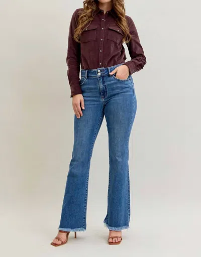 Judy Blue Boot Double Button Jean In Denim In Blue