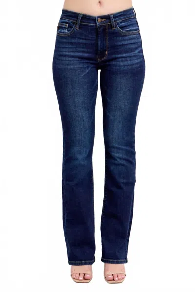 Judy Blue Bootcut Jeans In Dark Wash In Blue