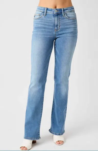 Judy Blue Bootcut Mr Vintage Jeans In Medium Blue Wash In Multi