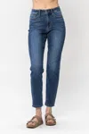 JUDY BLUE BUTTERY SOFT SHIELD BACK POCKET STRETCH SLIM FIT JEANS IN DARK WASH