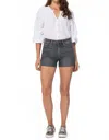 Judy Blue Cactus Embroidered Jean Shorts In Gray In Gray