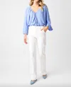Judy Blue Cargo Straight Leg Jeans In White In White