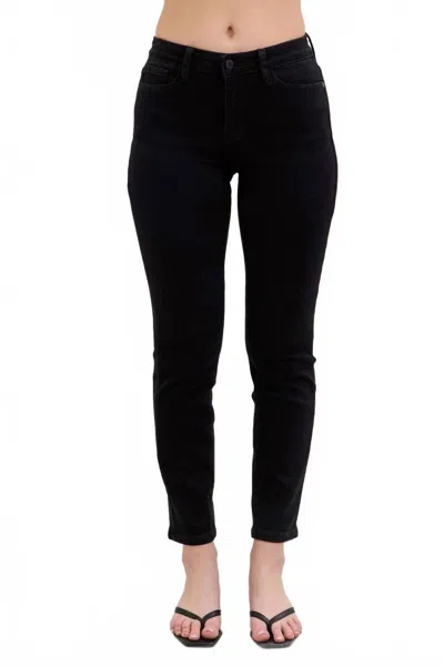 Judy Blue Casey Mid-rise Slim Jeans In Black