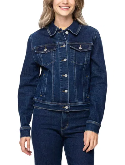 Judy Blue Classic Jacket In Dark Denim In Blue