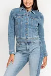 JUDY BLUE CLASSIC STRETCH JEAN JACKET IN BLUE