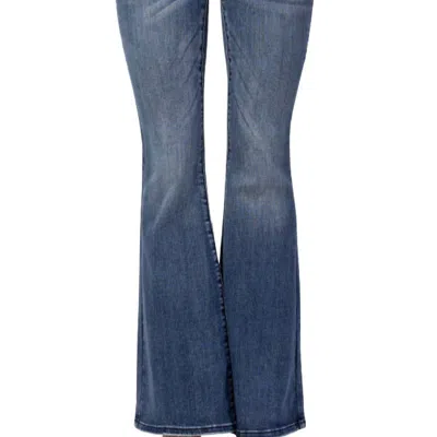 Judy Blue Contrast Trouser Flare Jeans In Blue