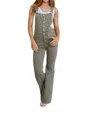 Judy Blue Control Top Release Hem Overalls In Olive In Grey