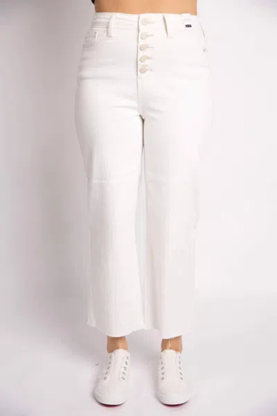 Judy Blue Crop Wide Leg Jean In White