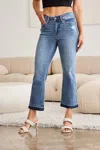 Judy Blue Cropped Boot Cut Jeans In Medium Wash In Multi