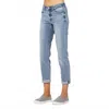 Judy Blue Curvy Capri Mid Rise Jean In Light Blue In Blue