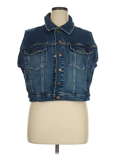 Pre-owned Judy Blue Denim Vest In Blue