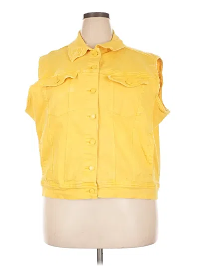 Pre-owned Judy Blue Denim Vest In Yellow