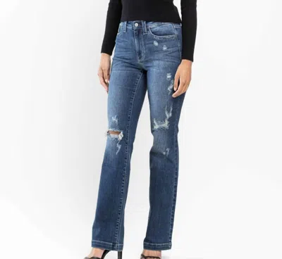 Judy Blue Destroyed Bootcut Jean In Dark Wash