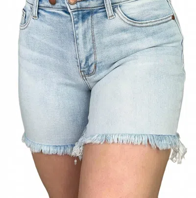 Judy Blue Double Button Shorts In Blue