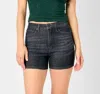 Judy Blue Ella Washed Shorts In Black In Black