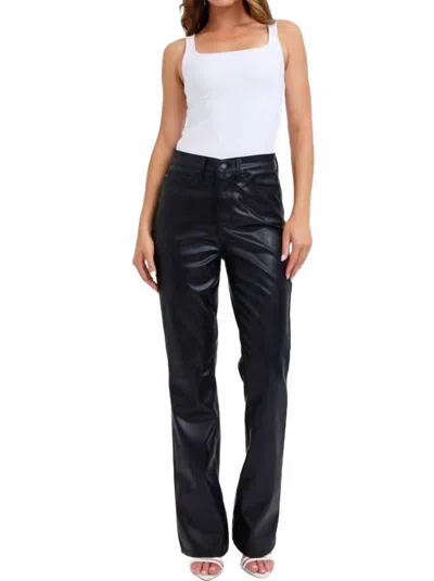 Judy Blue Faux Leather Bootcut Pants In Black