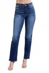 Judy Blue Full Size Washed Straight Leg Jeans In Blue In Blue