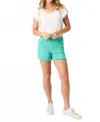 Judy Blue Garment Dyed Fray Hem Shorts In Mint In Green