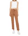 Judy Blue Harper Relaxed Fit High Waist Cuffed Jogger In Camel In Brown