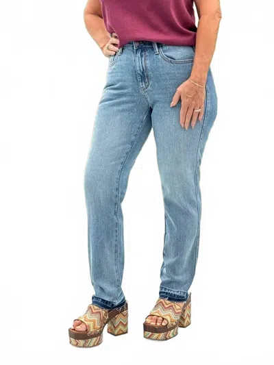 Judy Blue Hat Trick Boyfriend Jeans In Blue In Multi