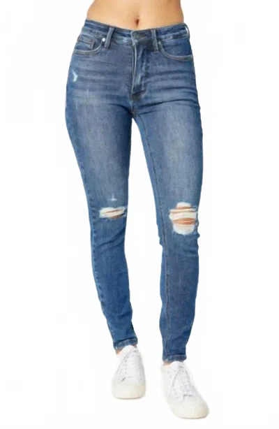 Judy Blue Haven Tummy Control Skinny Jeans In Medium Blue