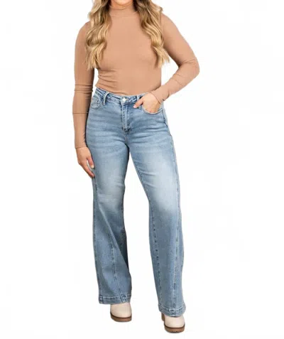 Judy Blue Hazel High Rise Side Seam Detail Jean In Medium Wash In Multi