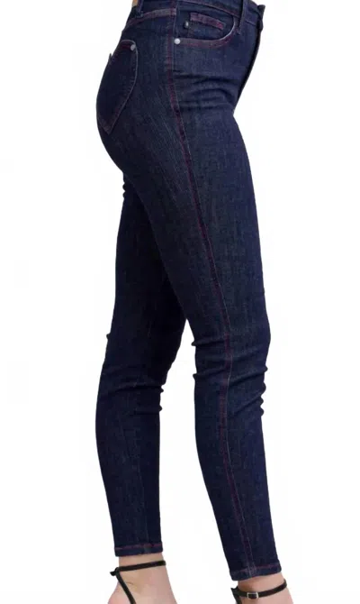 Judy Blue Heart Shaped Back Pockets Skinny Jeans In Denim In Blue