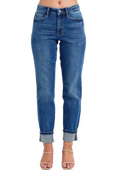 Judy Blue Henry Boyfriend Jeans In Mid Wash
