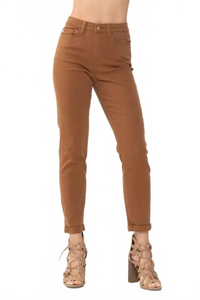 Judy Blue Hi Waist Slim Fit Denim Jeans In Brown