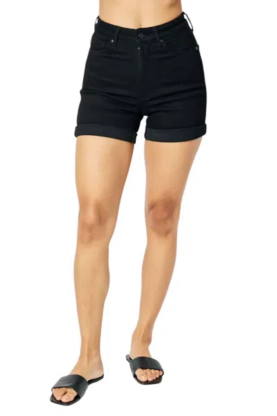 Judy Blue Hi-waist Tummy Control Shorts In Black