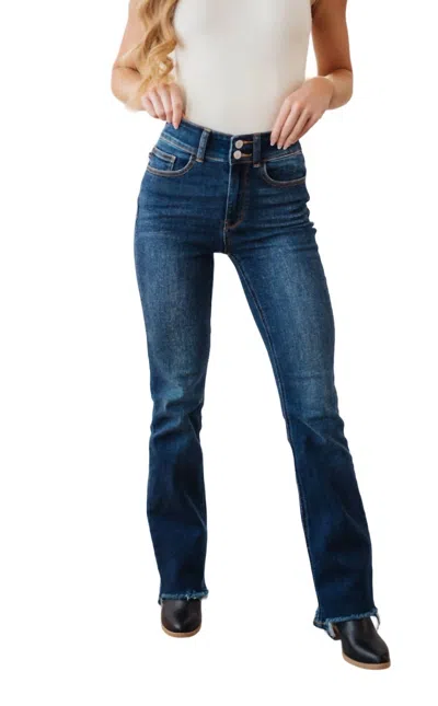 Judy Blue High Rise Bootcut Jeans In Vintage Wash In Multi