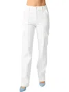 Judy Blue High Rise Cargo Straight Leg Jeans In White In White