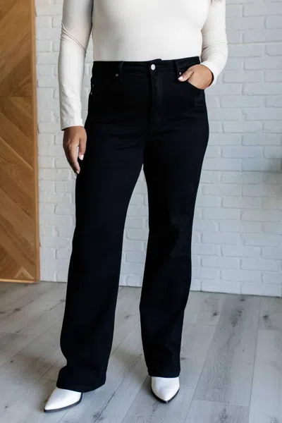 Judy Blue High Rise Control Top Classic Straight Jean In Black
