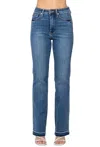Judy Blue High Rise Control Top Release Hem Slim Bootcut Jeans In Medium Wash In Multi