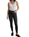 Judy Blue High Rise Control Top Skinny Jeans In Washed Black In Black