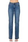 Judy Blue High Rise Control Top Release Hem Slim Bootcut Jeans In Medium Wash In Multi