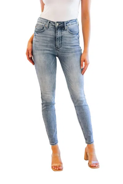 Judy Blue High Rise Control Top Vintage Skinny Jeans In Medium Wash In Multi