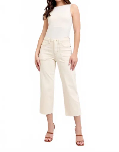Judy Blue High Rise Cropped Jean In Bone In White