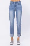 Judy Blue Come On Down Boyfriend Jeans In Vintage Wash In Blue