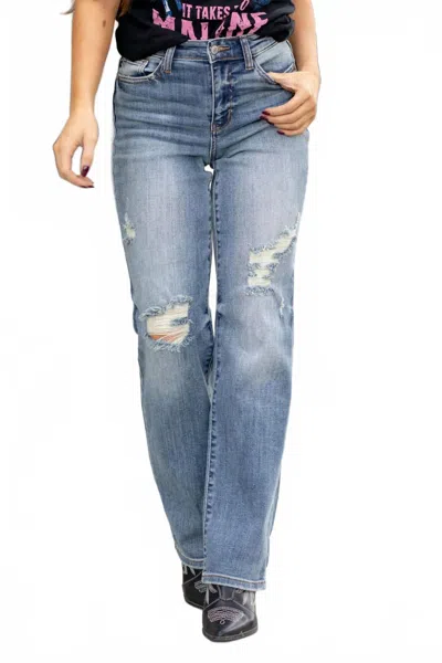 Judy Blue High-rise Dad Jeans In Medium Blue