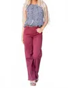 Judy Blue High Rise Front Seam Straight Pants In Burgandy In Red