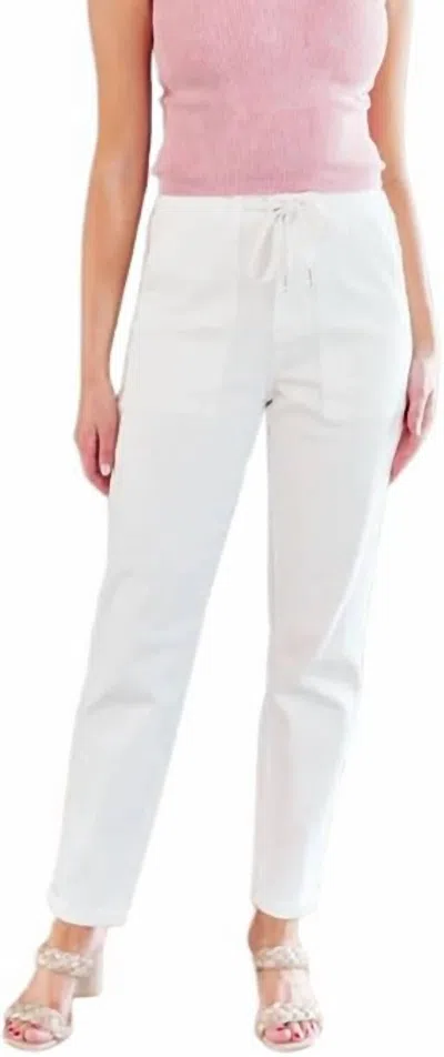 Judy Blue High Rise Jogger In Ecru In White