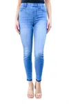 Judy Blue High Rise Pull On Release Hem Skinny Jeans In Medium Wash In Blue