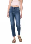 Judy Blue High Waist Shield Back Pocket Slim Fit Jeans In Medium Wash In Blue