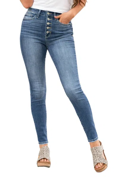 Judy Blue High Rise Skinny Jeans In Medium Blue