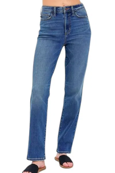 Judy Blue High-rise Straight Fit Jeans In Blue