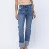 JUDY BLUE HIGH RISE STRAIGHT LEG WITH WIDE CUFF JEANS