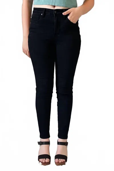 Judy Blue High Rise Tummy Control Skinny Jeans In Black
